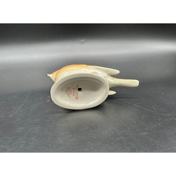 Vintage Lomonosov Robin Figurine USSR Tan Orange Brown Porcelain Bird Decor - Picture 6 of 10